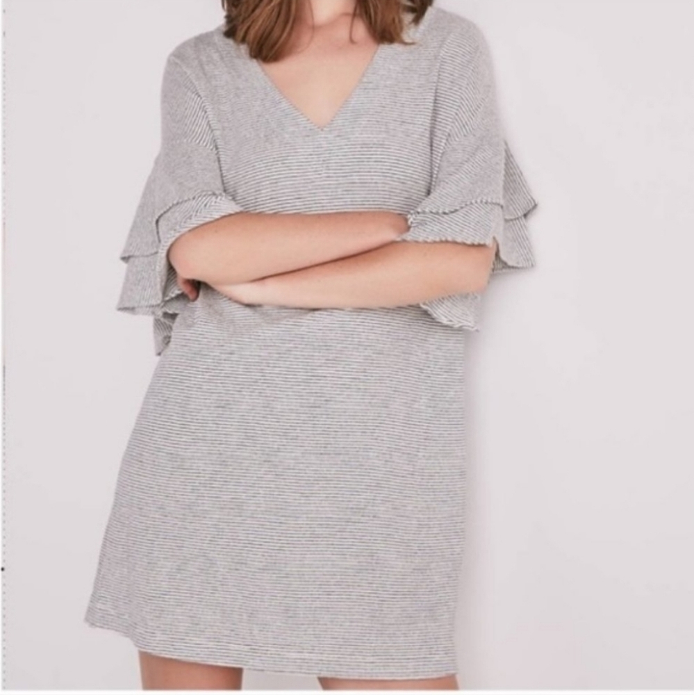Lucky Brand Nautical ruffle striped dress